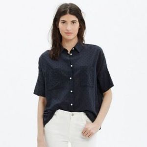 Madewell Clipdot Courier Buttondown Shirt - Sz XS